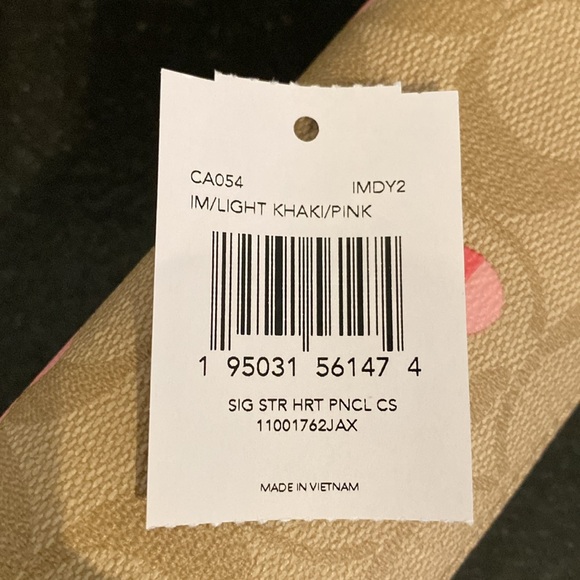 NWT COACH Signature Canvas Notebook & Pencil Case with Stripe Heart Print BUNDLE - Picture 8 of 8